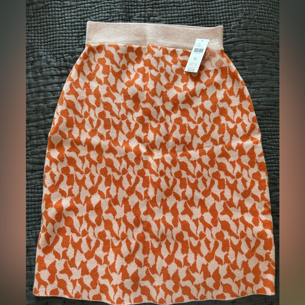 BNWT Maeve Orange and Pink Pencil Skirt XS